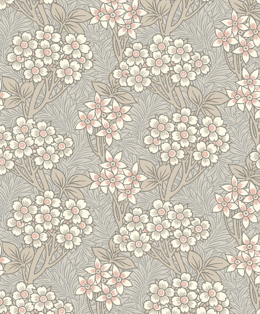 ET12016 Etten Studios Legacy Prints Wallpaper Floral Vine Daydream Grey & Rose Petal