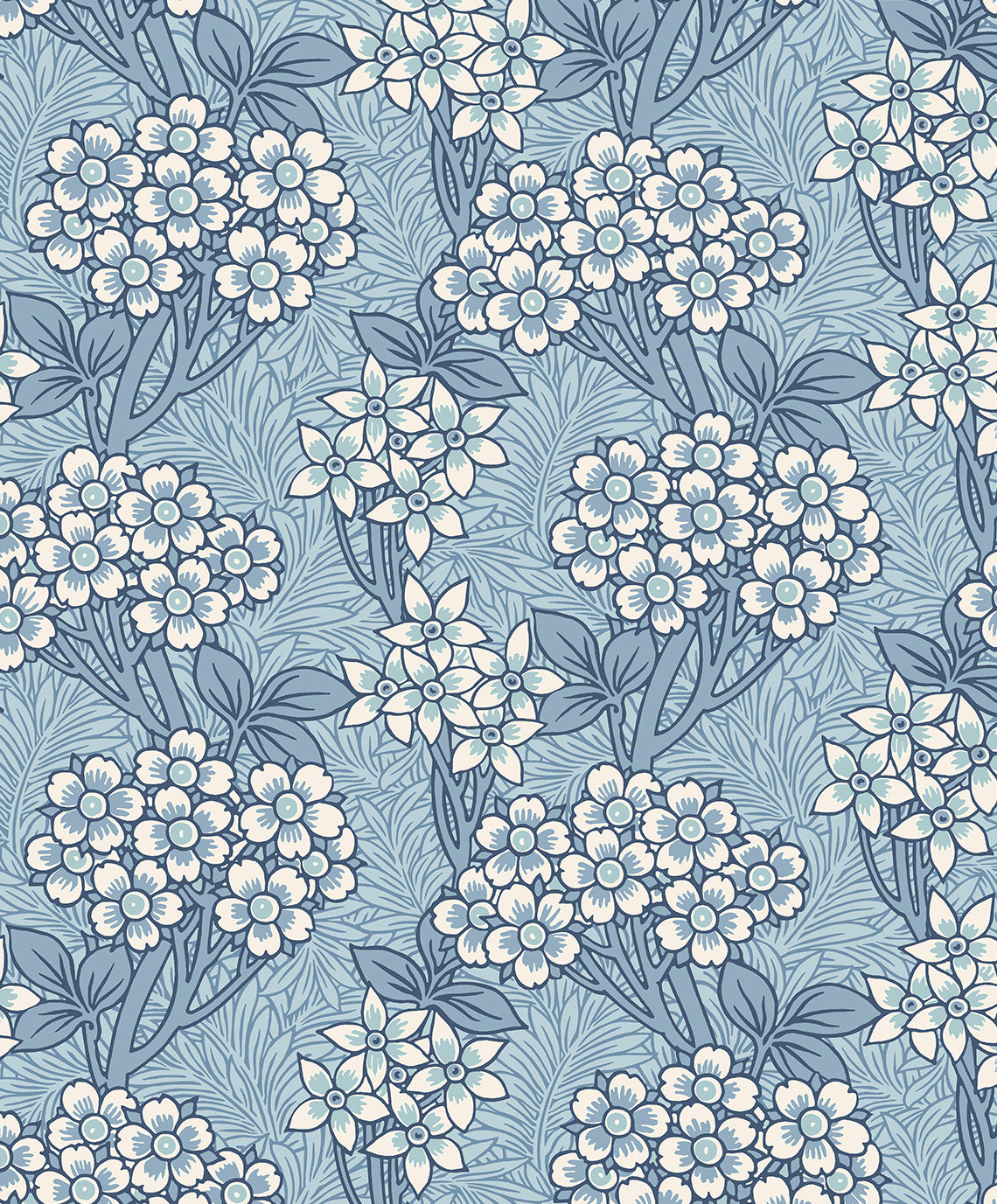 ET12022 Etten Studios Legacy Prints Wallpaper Floral Vine Sky Blue