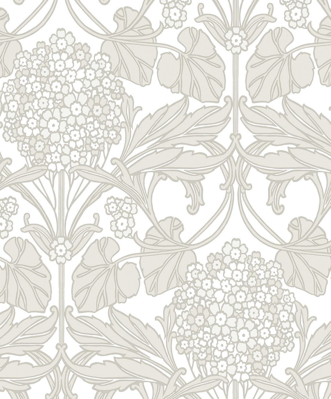 ET12106 Etten Studios Legacy Prints Wallpaper Floral Hydrangea Pale Oak & Pearl