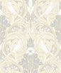 ET12205 Etten Studios Legacy Prints Wallpaper Bird Scroll Swiss Coffee & Grey