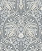 ET12210 Etten Studios Legacy Prints Wallpaper Bird Scroll Argos Grey & Linen