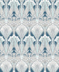 ET12414 Etten Studios Legacy Prints Wallpaper Dragonfly Damask Aegean Blue & Dewdrop