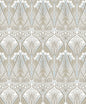 ET12424 Etten Studios Legacy Prints Wallpaper Dragonfly Damask Soft Taupe & Blue Mist