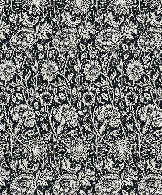 ET12500 Etten Studios Legacy Prints Wallpaper Tonal Floral Trail Ebony