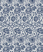 ET12502 Etten Studios Legacy Prints Wallpaper Tonal Floral Trail Navy Blue