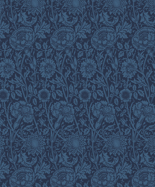 ET12512 Etten Studios Legacy Prints Wallpaper Tonal Floral Trail Marine Blue