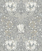 ET12607 Etten Studios Legacy Prints Wallpaper Ogee Flora Stone Grey & Desert Sand