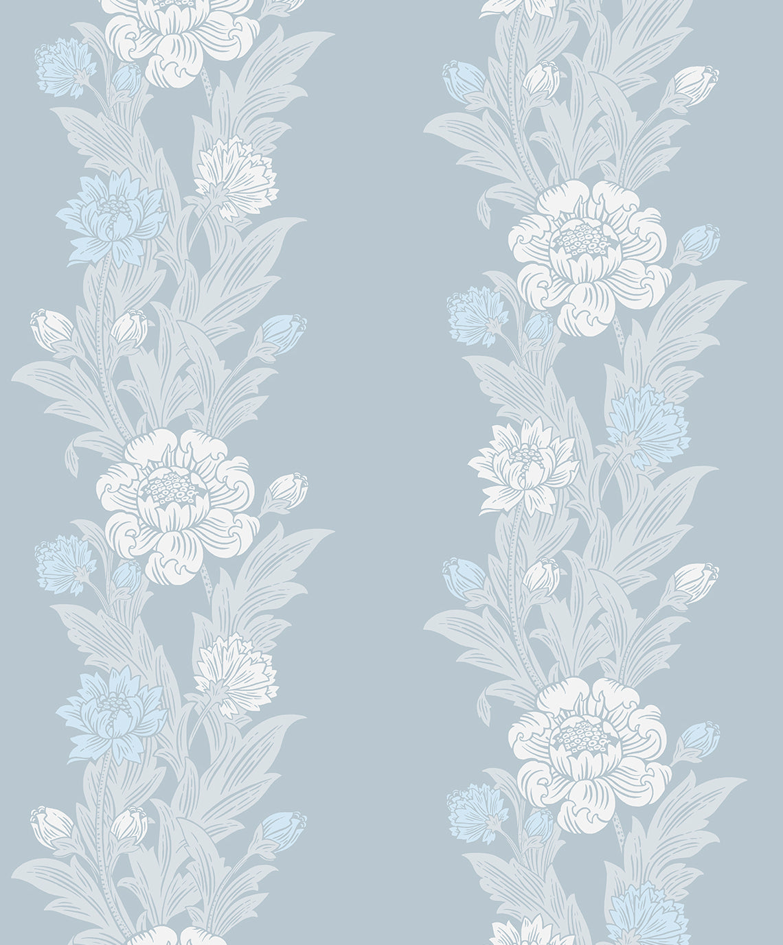 ET12702 Etten Studios Legacy Prints Wallpaper Blooming Stripe Baby Blue