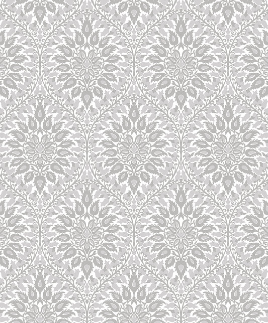 ET12908 Etten Studios Legacy Prints Wallpaper Luna Ogee Daydream Grey
