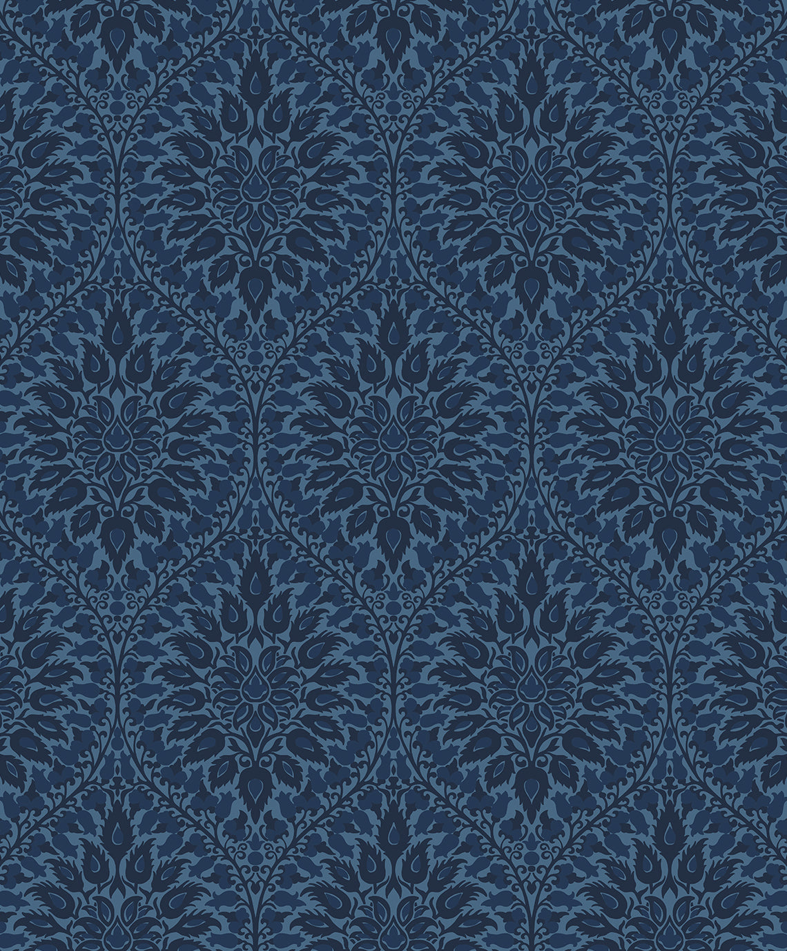ET12912 Etten Studios Legacy Prints Wallpaper Luna Ogee Denim
