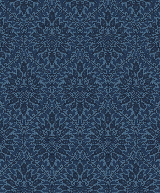 ET12912 Etten Studios Legacy Prints Wallpaper Luna Ogee Denim