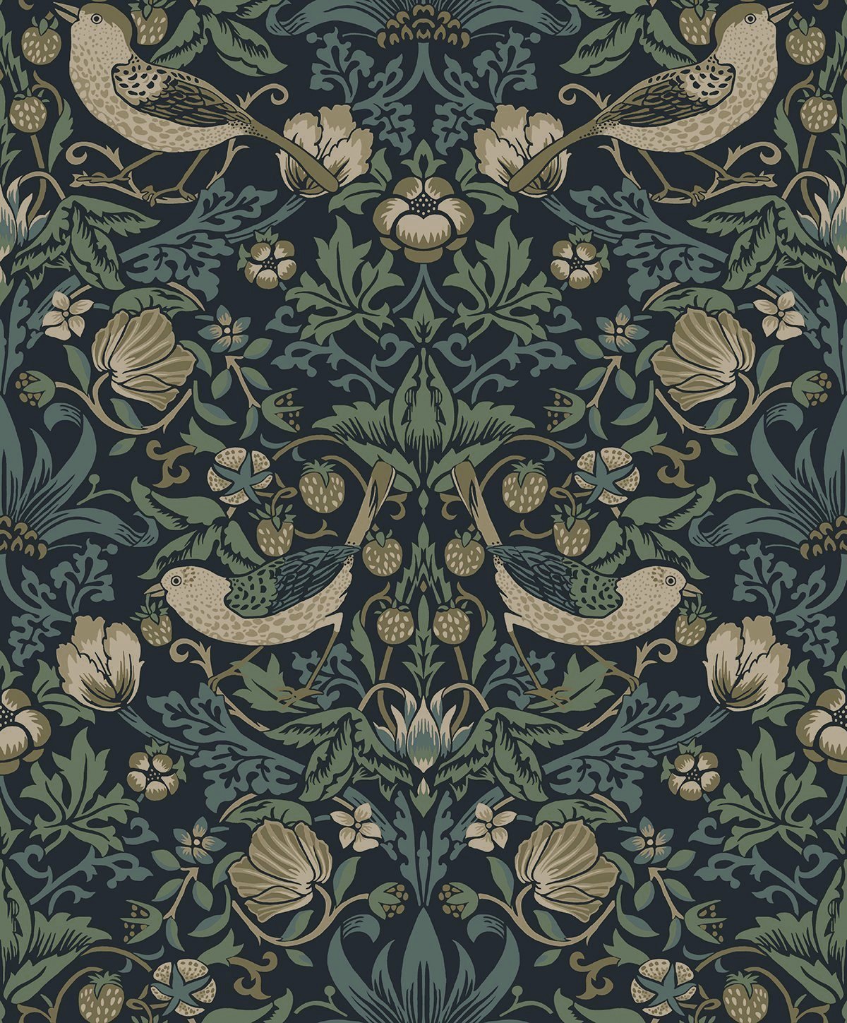 ET13402 Etten Studios Etten Studios Online Wallpaper Strawberry Meadow Blue