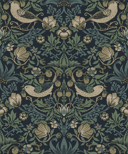 ET13402 Etten Studios Etten Studios Online Wallpaper Strawberry Meadow Blue