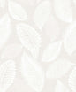 EW10000 Seabrook Designs White Heron Wallpaper Tossed Leaves Cool Linen