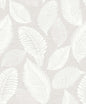 EW10007 Seabrook Designs White Heron Wallpaper Tossed Leaves Dove Greige