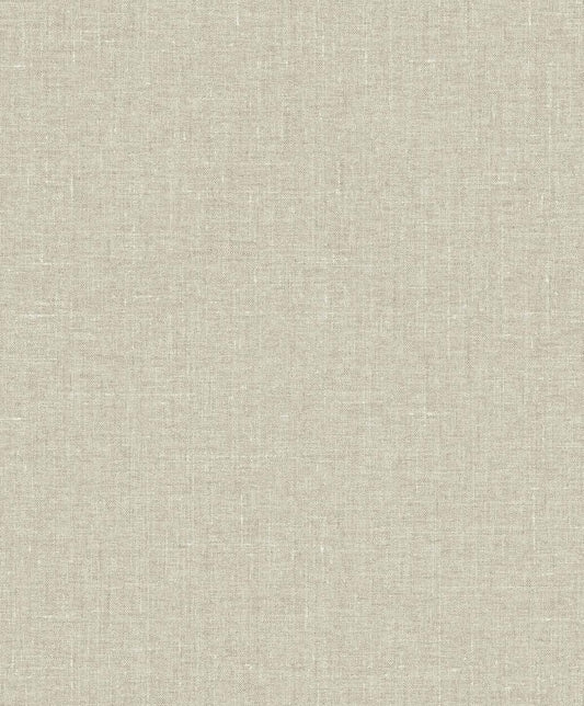 EW10105 Seabrook Designs White Heron Wallpaper Abington Faux Linen Ocean Sand
