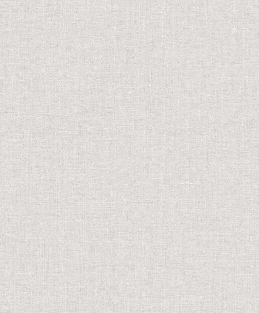 EW10108 Seabrook Designs White Heron Wallpaper Abington Faux Linen Modern Grey