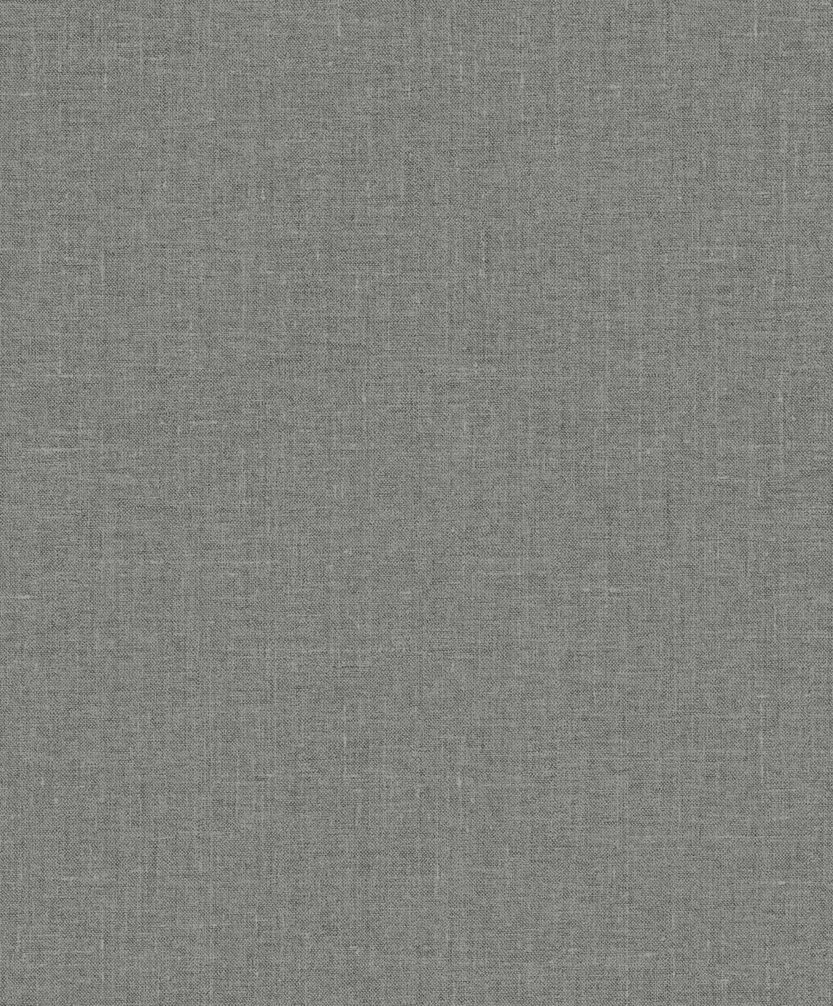 EW10110 Seabrook Designs White Heron Wallpaper Abington Faux Linen Sleek Charcoal