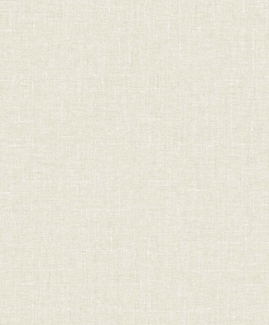 EW10114 Seabrook Designs White Heron Wallpaper Abington Faux Linen Tan