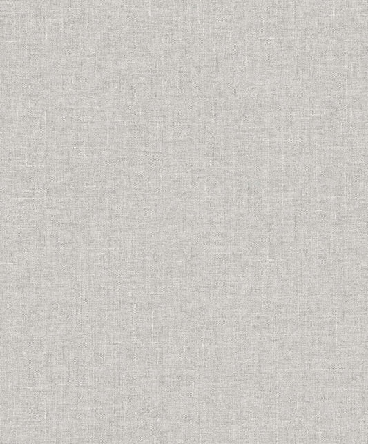 EW10118 Seabrook Designs White Heron Wallpaper Abington Faux Linen Uniform Grey