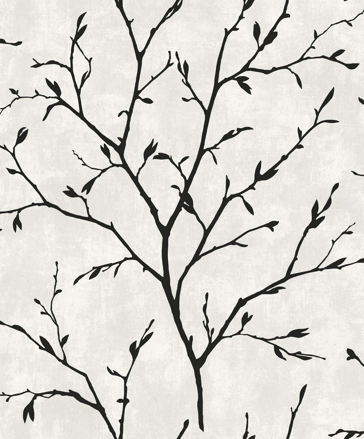 EW10200 Seabrook Designs White Heron Wallpaper Avena Branches Contrast