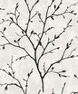 EW10200 Seabrook Designs White Heron Wallpaper Avena Branches Contrast