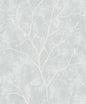 EW10218 Seabrook Designs White Heron Wallpaper Avena Branches Winter Grey