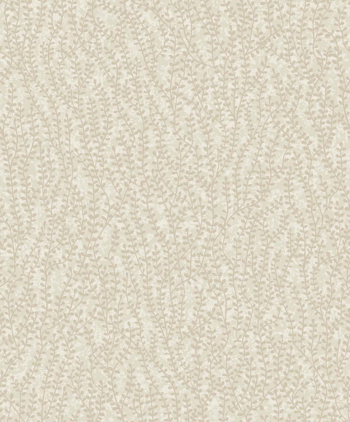 EW10607 Seabrook Designs White Heron Wallpaper Seaweed Beaded Branches Organic Silk