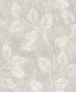 EW10807 Seabrook Designs White Heron Wallpaper Branch Trail Silhouette Grey Taupe