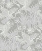 EW11008 Seabrook Designs White Heron Wallpaper Marsh Cranes Anew Grey