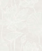 EW12015 Seabrook Designs White Heron Wallpaper Water Lilies White Pearl