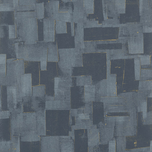 EW15018-680 CUBIST INDIGO THREADS Wallpaper