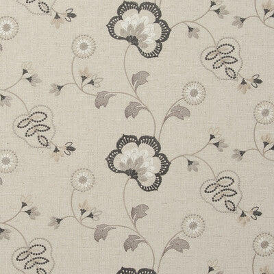 F0735/03-CAC CHATSWORTH CHARCOAL CLARKE AND CLARKE DRAPERY