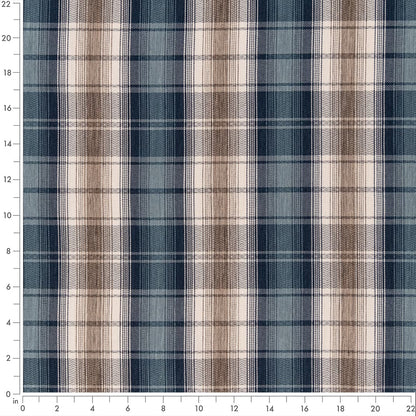 F100-119 Plaid nan Blue Performance Colors