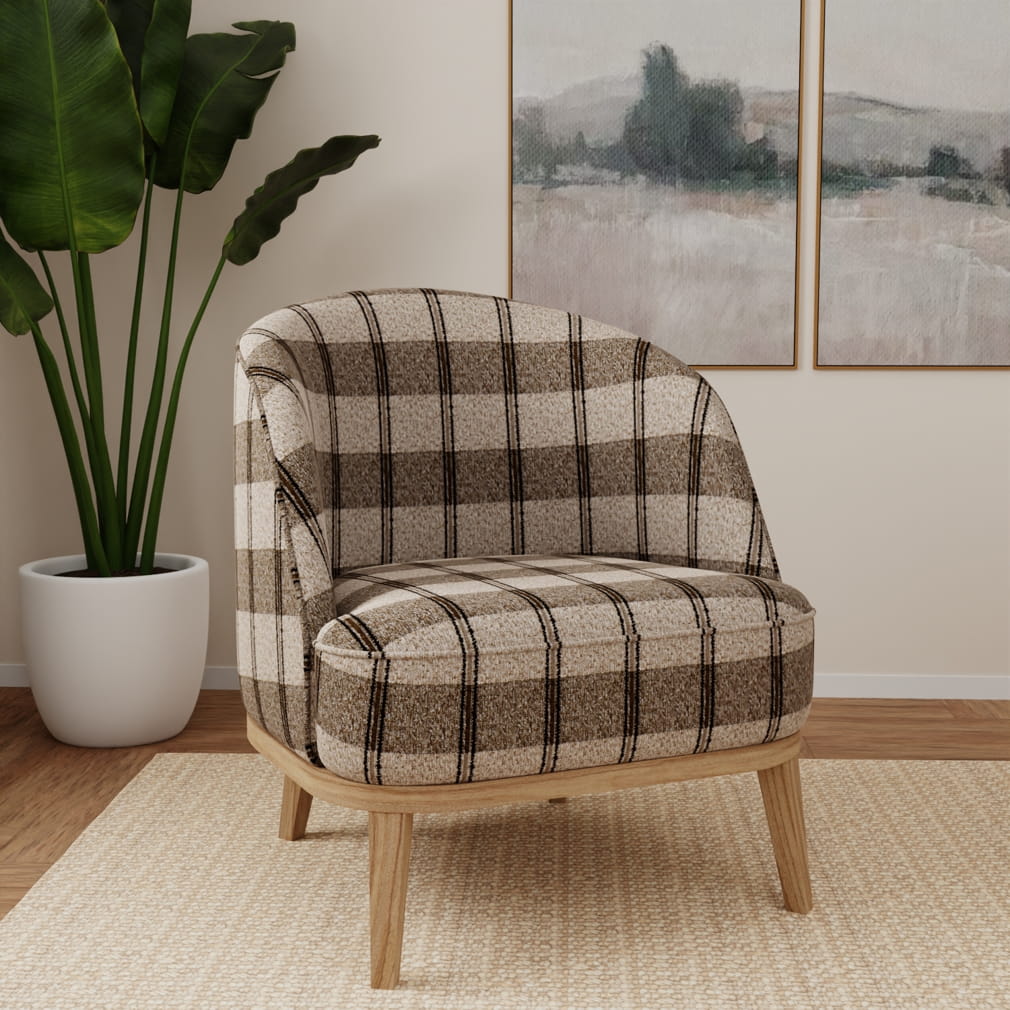 F100-153 Plaid nan Black,Brown Performance Colors
