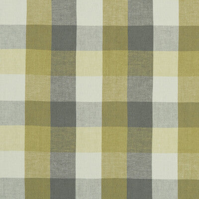 F1042/02-CAC AUSTIN CHECK CITRON/NATURAL CLARKE AND CLARKE Fabrics Drapery Upholstery