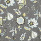 F1066/01-CAC OCTAVIA CHARCOAL/CHARTREUSE CLARKE AND CLARKE Fabrics Drapery Upholstery