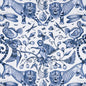 F1109/01-CAC EXTINCT BLUE CLARKE AND CLARKE Fabrics Drapery Upholstery