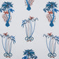 F1110/01-CAC JUNGLE PALMS BLUE CLARKE AND CLARKE Fabrics Drapery Upholstery