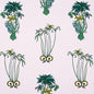 F1110/04-CAC JUNGLE PALMS PINK CLARKE AND CLARKE Fabrics Drapery Upholstery