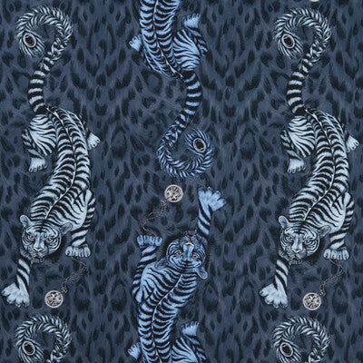 F1114/02-CAC TIGRIS NAVY CLARKE AND CLARKE Fabrics Drapery Upholstery