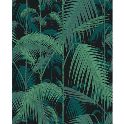 F111/2004L-CS PALM JUNGLE COT/LIN PRINT VIR/PET ON CHAR COLE & SON Fabrics Drapery Upholstery