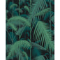F111/2004L-CS PALM JUNGLE COT/LIN PRINT VIR/PET ON CHAR COLE & SON Fabrics Drapery Upholstery