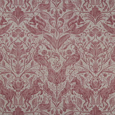 F1158/03-CAC FOREST TRAIL RASPBERRY CLARKE AND CLARKE Fabrics Drapery Upholstery