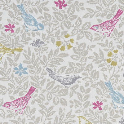 F1184/03-CAC BIRD SONG SUMMER CLARKE AND CLARKE Fabrics Drapery Upholstery