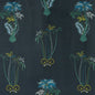 F1209/01-CAC JUNGLE VELVET NAVY CLARKE AND CLARKE Fabrics Drapery Upholstery