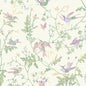 F125/3009-CS HUMMINGBIRDS COTTON PRINT BLUSH/SAGE COLE & SON Fabrics Drapery Upholstery