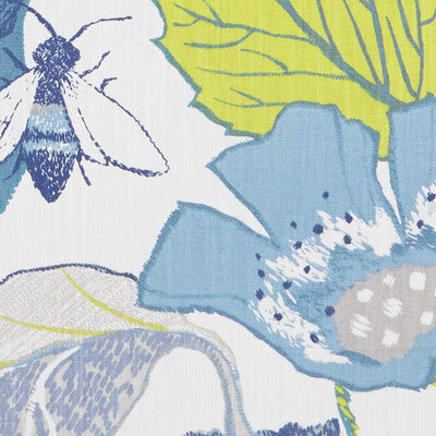 F1289/01-CAC LOTUS APPLE/DENIM CLARKE AND CLARKE Fabrics Drapery Upholstery