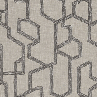 F1300/01-CAC LABYRINTH CHARCOAL CLARKE AND CLARKE DRAPERY