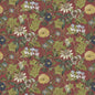 F1304/10-CAC PASSIFLORA ROUGE VELVET CLARKE AND CLARKE Fabrics Drapery Upholstery